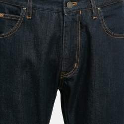Louis Vuitton Navy Blue Denim Skinny Jeans XL Waist 36"
