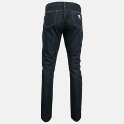 Louis Vuitton Navy Blue Denim Skinny Jeans XL Waist 36"