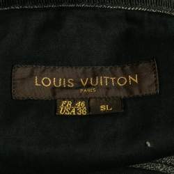 مملوكة مسبقًا Louis Vuitton Grey Patterned Cotton Straight Leg Trousers XXL