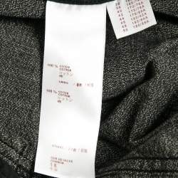 مملوكة مسبقًا Louis Vuitton Grey Patterned Cotton Straight Leg Trousers XXL