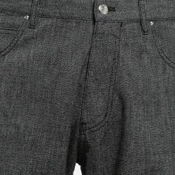 مملوكة مسبقًا Louis Vuitton Grey Patterned Cotton Straight Leg Trousers XXL