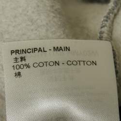 مملوكة مسبقًا Louis Vuitton X Nigo Grey Logo Heart Print Cotton Knit Sweatshirt L