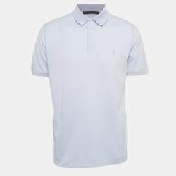 Louis Vuitton Blue Pique Cotton Polo T-Shirt XL
