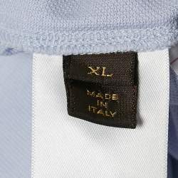 Louis Vuitton Blue Pique Cotton Polo T-Shirt XL