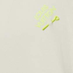 Louis Vuitton White Cotton Knit Signature Crewneck T-Shirt XL