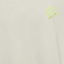 Louis Vuitton White Cotton Knit Signature Crewneck T-Shirt XL