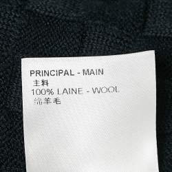 Louis Vuitton Navy Blue Wool Damier Knit Zip-Up Jacket XS