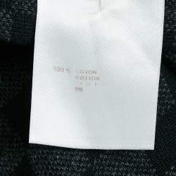 Louis Vuitton Black Logo Intarsia Rib Knit Zip-Up Jacket L