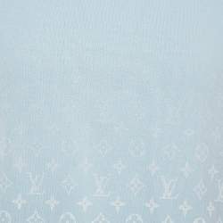 مملوكة مسبقًا تي شيرت لوي فيتون أزرق متدرج مونوغرامي مقاس متوسط - ميديوم