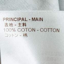 Pre Owned Louis Vuitton White/Blue Abstract Print Jersey Crew Neck T-Shirt XL