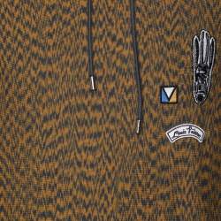 Pre Owned Louis Vuitton Yellow Cotton Blend Americas Cup Patch Hoodie Jacket L