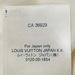 Pre Owned Louis Vuitton White LVM Embossed Cotton Knit Sweatshirt XL