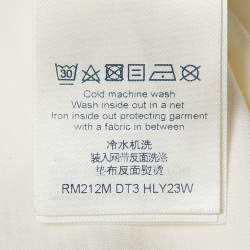 Pre Owned Louis Vuitton White LVM Embossed Cotton Knit Sweatshirt XL