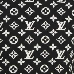 Louis Vuitton Black/White Monogram Heavy Knit Crew Neck Sweatshirt XS