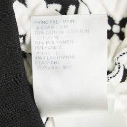 Louis Vuitton Black/White Monogram Heavy Knit Crew Neck Sweatshirt XS