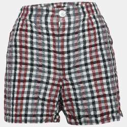 Louis Vuitton Red/Black Checks Silk Short M