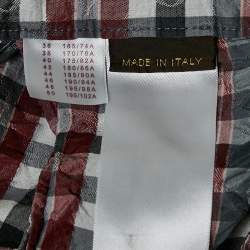 Louis Vuitton Red/Black Checks Silk Short M