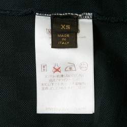 مملوكة مسبقًا Louis Vuitton Black Damier Cotton Pique Polo T-Shirt XS