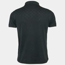 مملوكة مسبقًا Louis Vuitton Black Damier Cotton Pique Polo T-Shirt XS