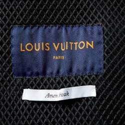Louis Vuitton Black Monogram Mesh Amen Break Zip Up Jacket L