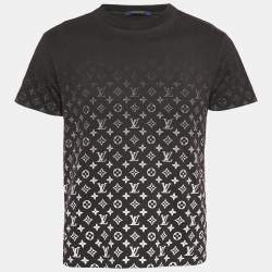 Louis Vuitton Black Gradient Monogram Print Cotton T-Shirt S