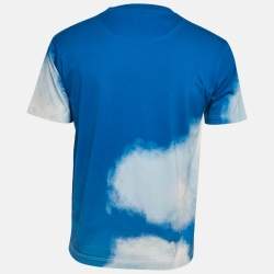 Louis Vuitton Blue Cloud Print Jersey Crew Neck T-Shirt M