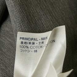 Pre Owned Louis Vuitton Grey LV Embroidered Cotton Pique Polo T-Shirt L