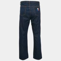Louis Vuitton Navy Blue Denim Jeans XL Waist 36"