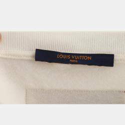 Louis Vuitton Broken White Cotton Cable Pattern Printed T-Shirt S