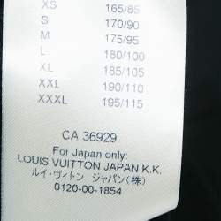 Louis Vuitton Black Cotton Logo Jacquard Knit T-Shirt S