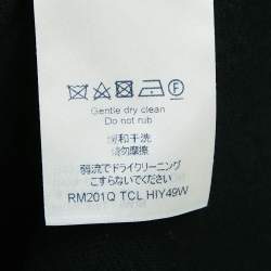 Louis Vuitton Black Cotton Logo Jacquard Knit T-Shirt S