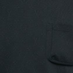 Louis Vuitton Black Cotton Logo Jacquard Knit T-Shirt S