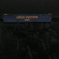 Pre Owned Louis Vuitton Black Cotton Damier Pique Polo T-Shirt M