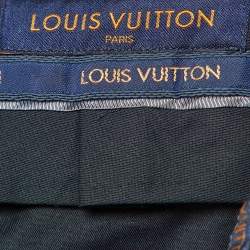 Louis Vuitton Navy Blue Wool Gabardine Pants XL