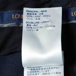 Louis Vuitton Navy Blue Wool Gabardine Pants XL