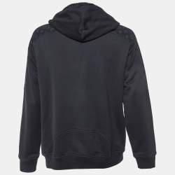 Louis Vuitton Black Cotton Circle Cut Pull-Over Hoodie L