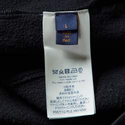 Louis Vuitton Black Cotton Circle Cut Pull-Over Hoodie L