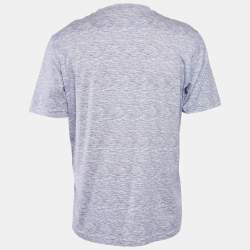 مملوكة مسبقًا Louis Vuitton Blue Printed Jersey Round Neck T-Shirt XL