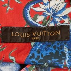 Louis Vuitton Red Printed Cotton Half Sleeve Shirt S