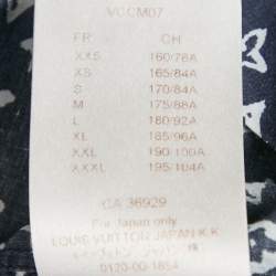 Louis Vuitton Navy Blue Logo Print Cotton Button Front Shirt M