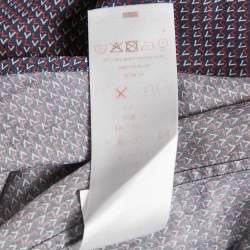 Louis Vuitton Multicolor Logo Print Cotton Button Front Shirt M