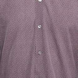 Louis Vuitton Multicolor Logo Print Cotton Button Front Shirt M