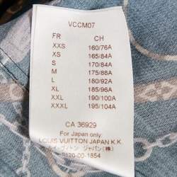 Louis Vuitton Navy Blue Twisted Chain Monogram Print Viscose Shirt S