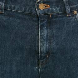 Pre Owned Louis Vuitton Blue Washed Denim Jeans M Waist 32"