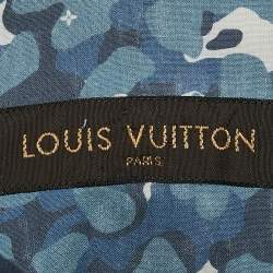 Louis Vuitton Blue Camouflage Print Button Front Shirt M