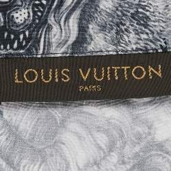 مملوكة مسبقًا Louis Vuitton Navy Blue Printed Half Sleeve Button Front Shirt M
