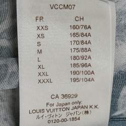 مملوكة مسبقًا Louis Vuitton Navy Blue Printed Half Sleeve Button Front Shirt M