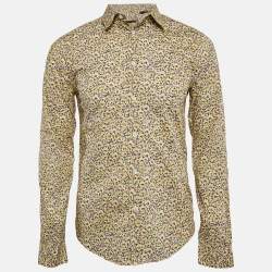 Louis Vuitton Yellow Abstract Print Cotton Shirt S