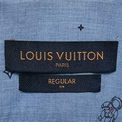 Louis Vuitton Blue Printed Cotton Regular Fit Shirt M