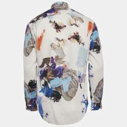 Louis Vuitton White Paint Splatter Print Cotton Regular Fit Shirt M